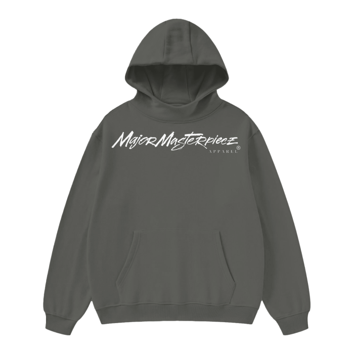 High Neck Insulated 'MMA' Solid Color Fleece Hoodie