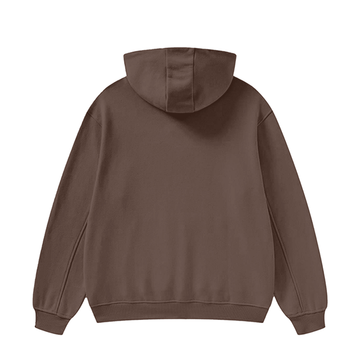 High Neck Insulated 'MMA' Solid Color Fleece Hoodie