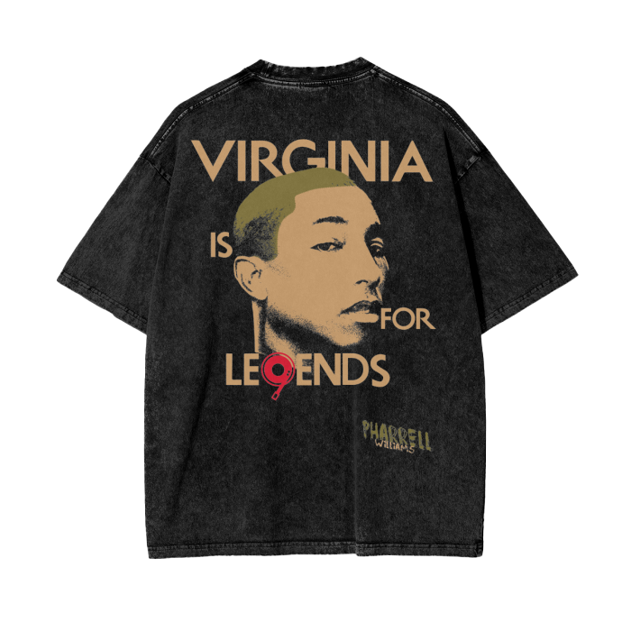 Pharrell Williams Acid Wash Oversize T-Shirt - 250 GSM