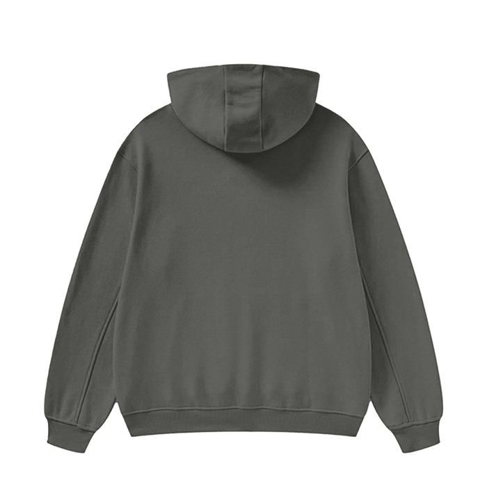High Neck Insulated 'MMA' Solid Color Fleece Hoodie