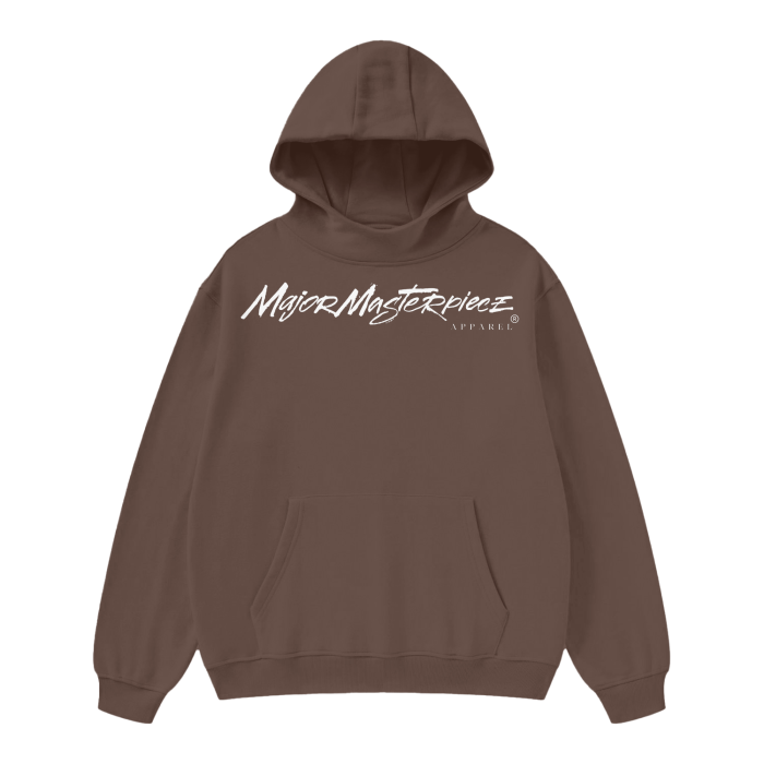 High Neck Insulated 'MMA' Solid Color Fleece Hoodie