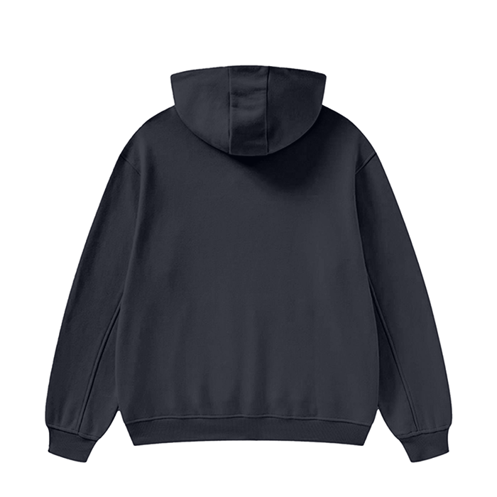 High Neck Insulated 'MMA' Solid Color Fleece Hoodie