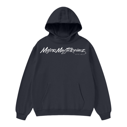 High Neck Insulated 'MMA' Solid Color Fleece Hoodie