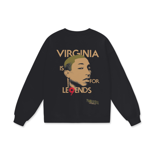 Pharrell Williams Streetwear Unisex Heavyweight Drop Shoulder Oversized Sweatshirt