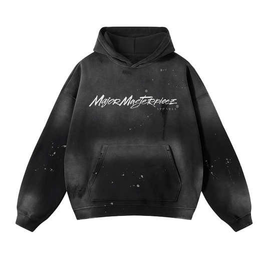 Vintage Wash Frayed Fleece Hoodie